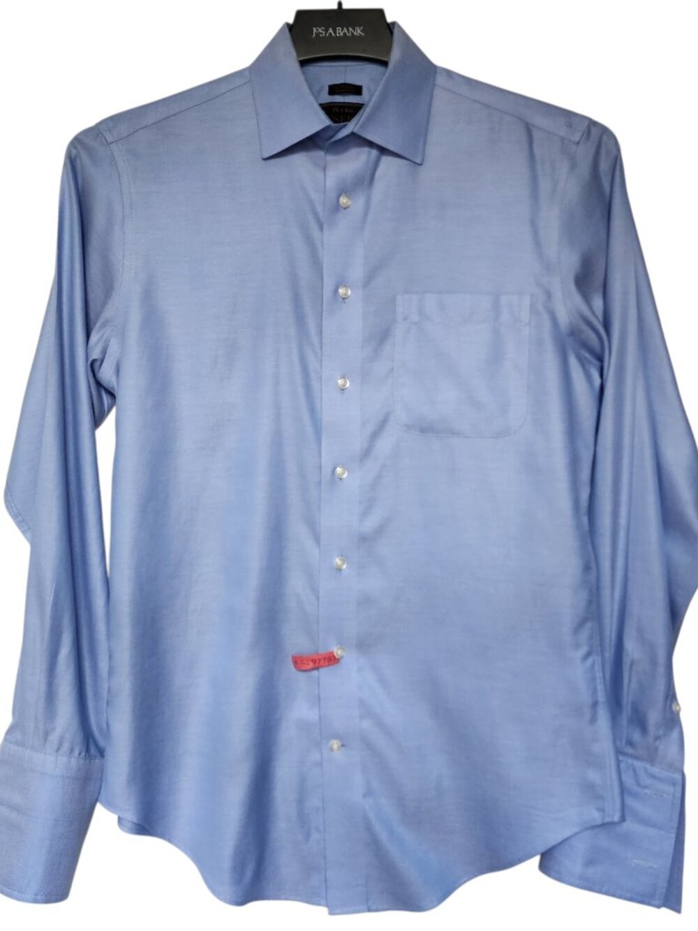 15 34 Blue Dress Shirt French Cuff Jos A Bank Tailored Fit Reserve Cotton Mens